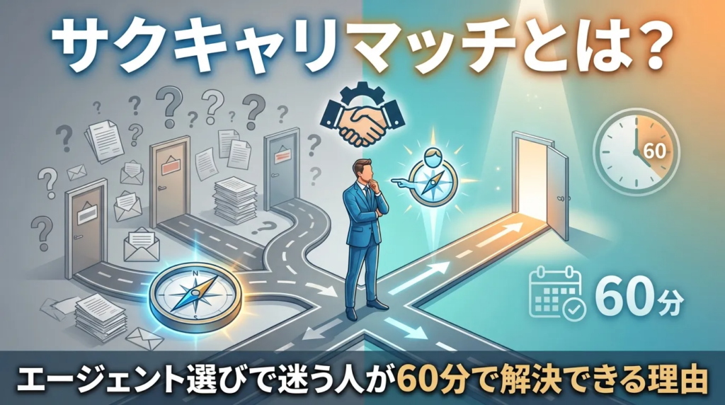 サクキャリマッチとは？エージェント選びで迷う人が60分で解決できる理由