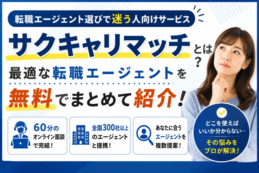 サクキャリマッチとは？転職エージェント選びで迷う人向けサービス
