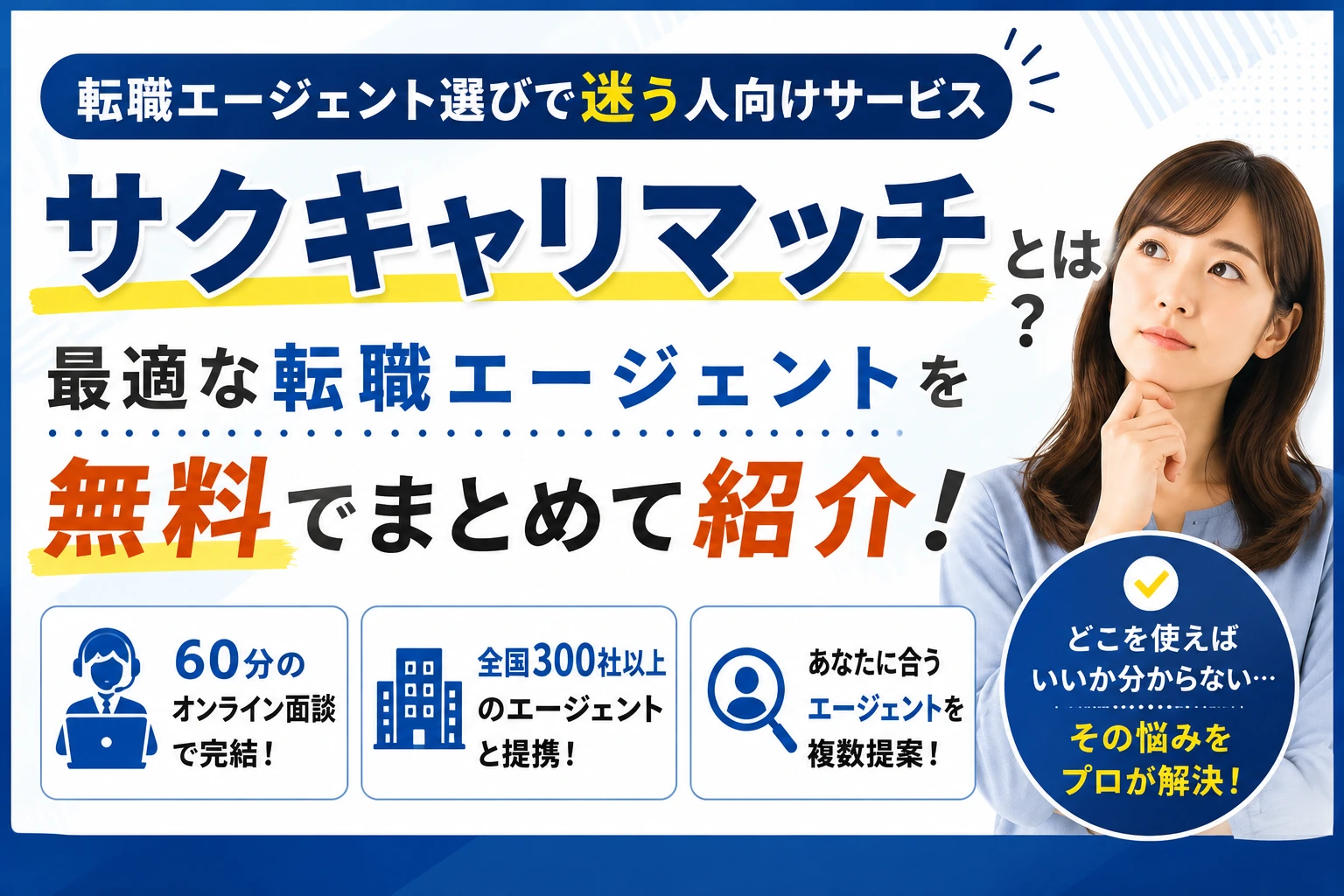 サクキャリマッチとは？転職エージェント選びで迷う人向けサービス