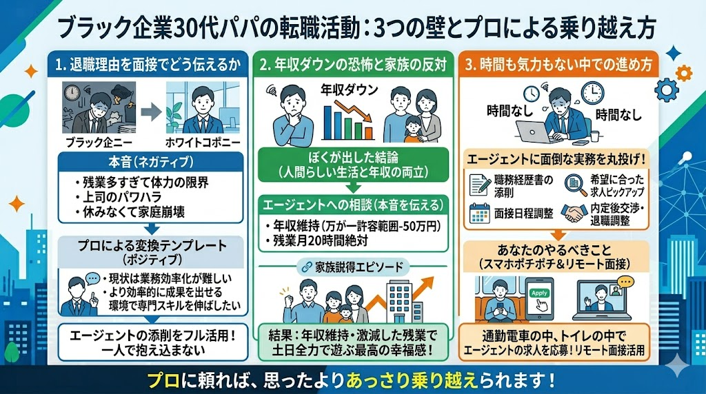 ブラック企業30代パパが転職でぶつかる3つの壁