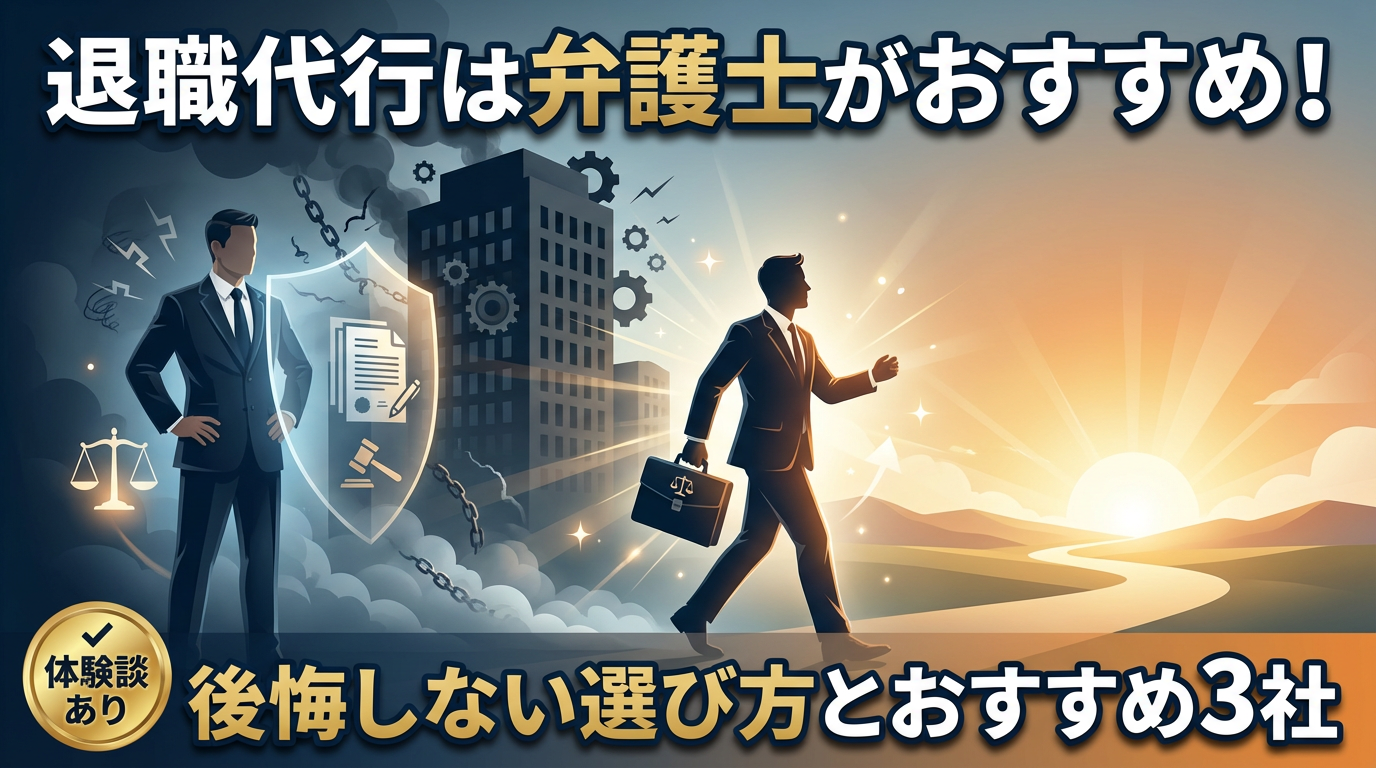 退職代行は弁護士がおすすめ！後悔しない選び方とおすすめ3社【体験談あり】