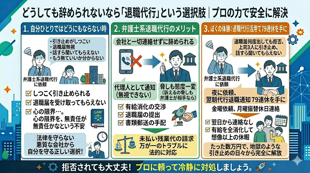 どうしても辞められないなら「退職代行」という選択肢