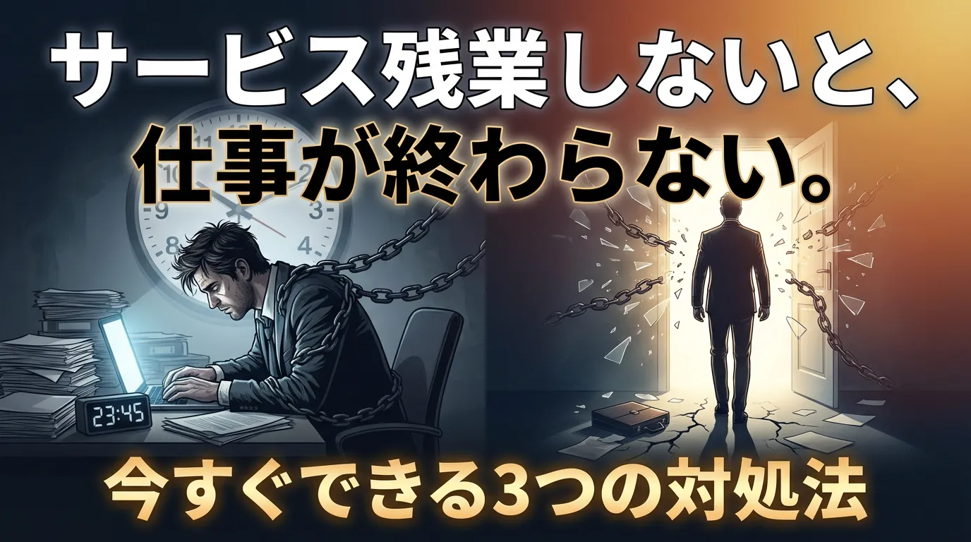 サービス残業しないと終わらない毎日を抜け出す3つの方法