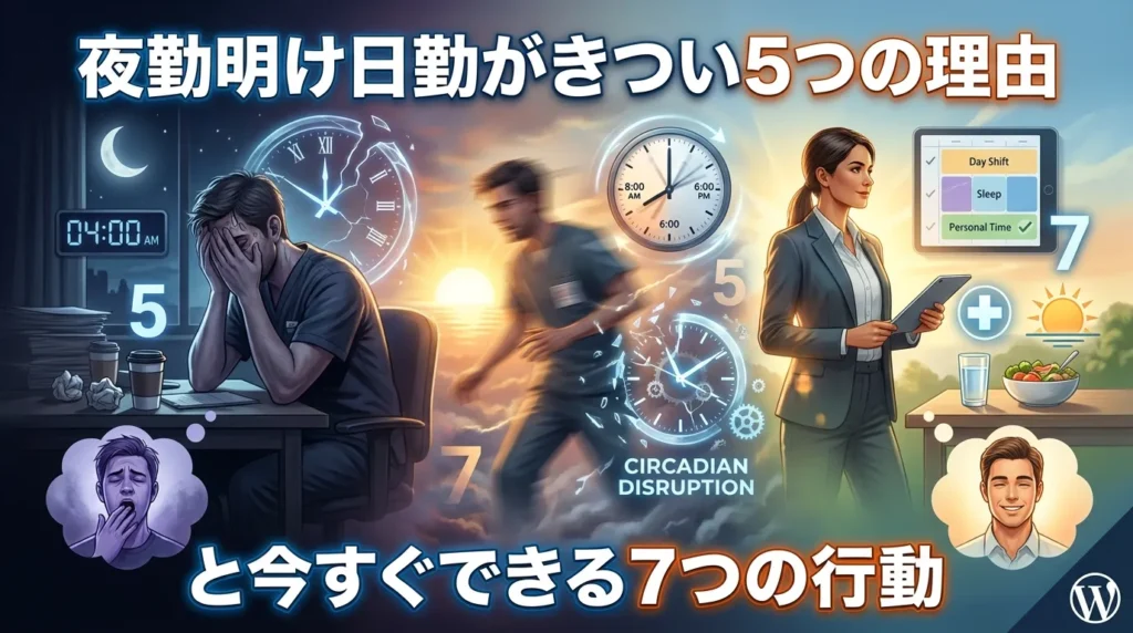 夜勤明け日勤がきつい5つの理由と今すぐできる7つの行動