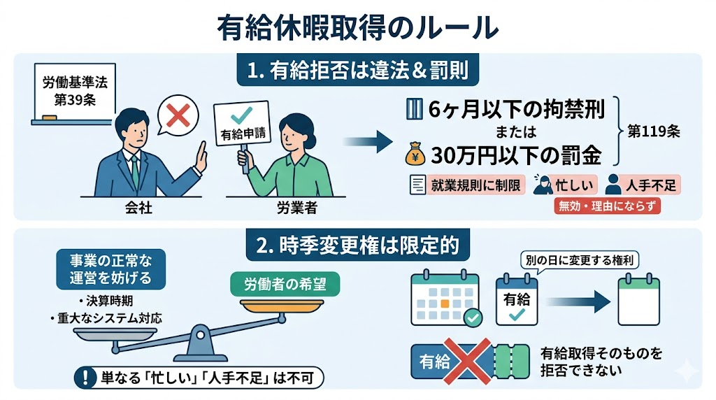 有給が使えないのはほぼ会社側の違法行為にあたる
