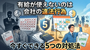 有給が使えないのは会社の違法行為｜今すぐできる5つの対処法
