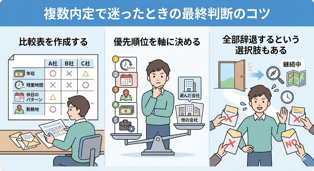 複数内定で迷ったときの最終判断のコツ