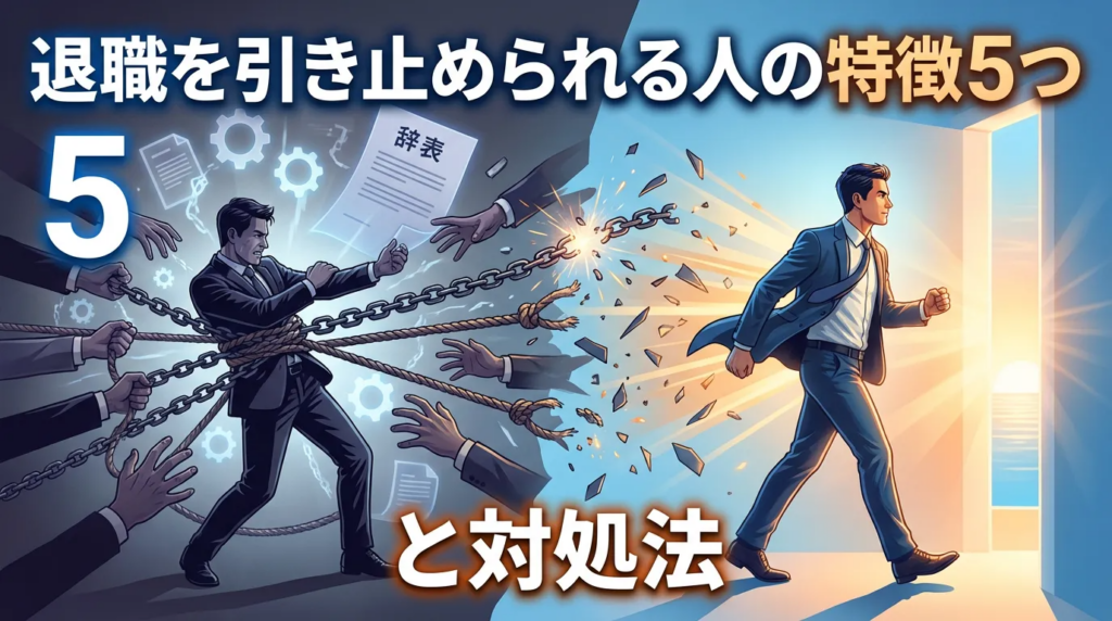 退職を引き止められる人の特徴5つと対処法