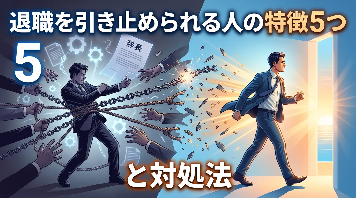 退職を引き止められる人の特徴5つと対処法