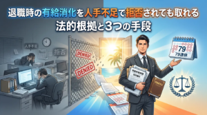 退職時の有給消化を人手不足で拒否されても取れる｜法的根拠と3つの手段