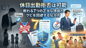休日出勤拒否は可能｜断れる7つの正当な理由とクビを回避する伝え方