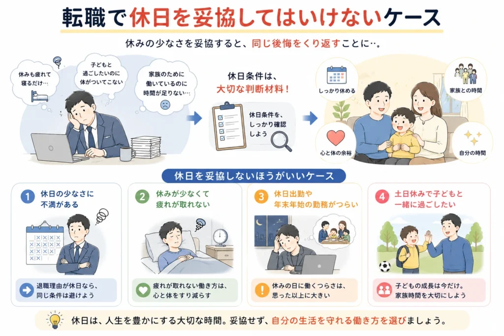 転職で休日を妥協してはいけないケース