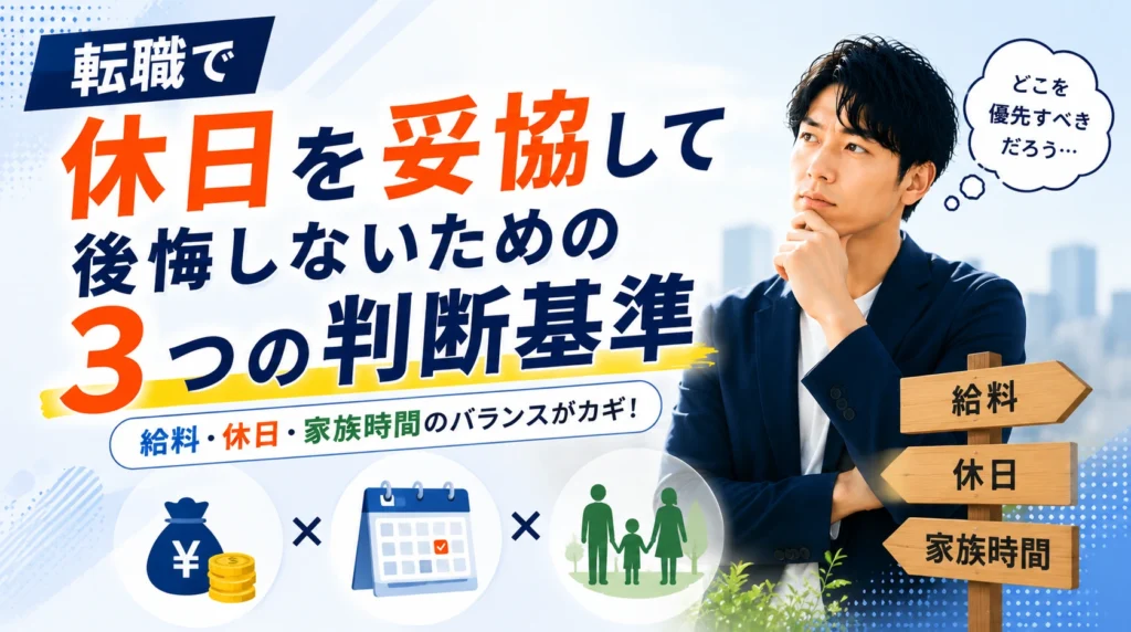 転職で休日を妥協して後悔しないための3つの判断基準