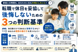 転職で休日を妥協して後悔しないための3つの判断基準