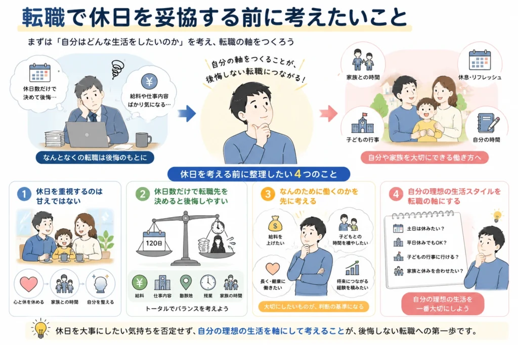 転職で休日を妥協する前に考えたいこと