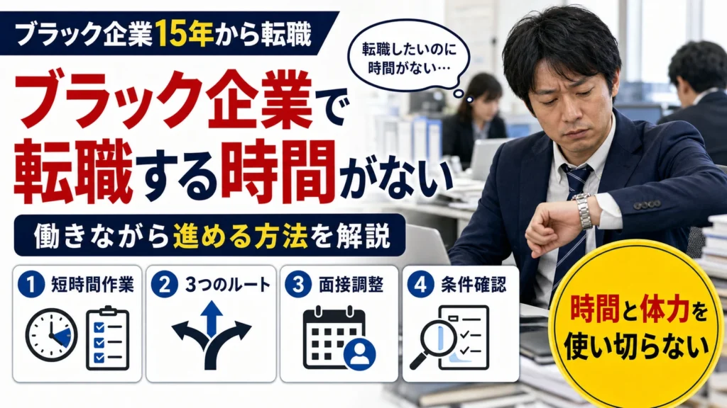 ブラック企業で働きながら転職する時間がない人向けの進め方。